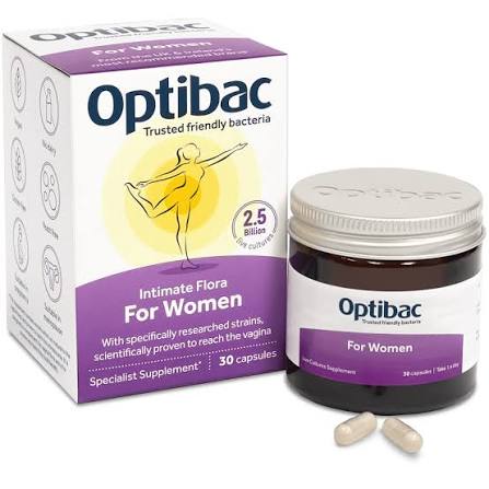 Viên Uống Optibac tím men vi sinh phụ khoa Optibac for Woman chăm sóc sức khỏe vùng kín hộp 30 viên 90 viên