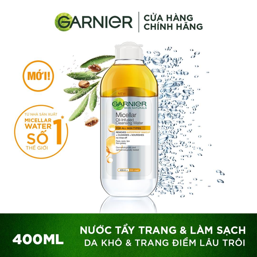 Nước tẩy trang Garnier làm sạch sâu lớp trang điểm 400ml
