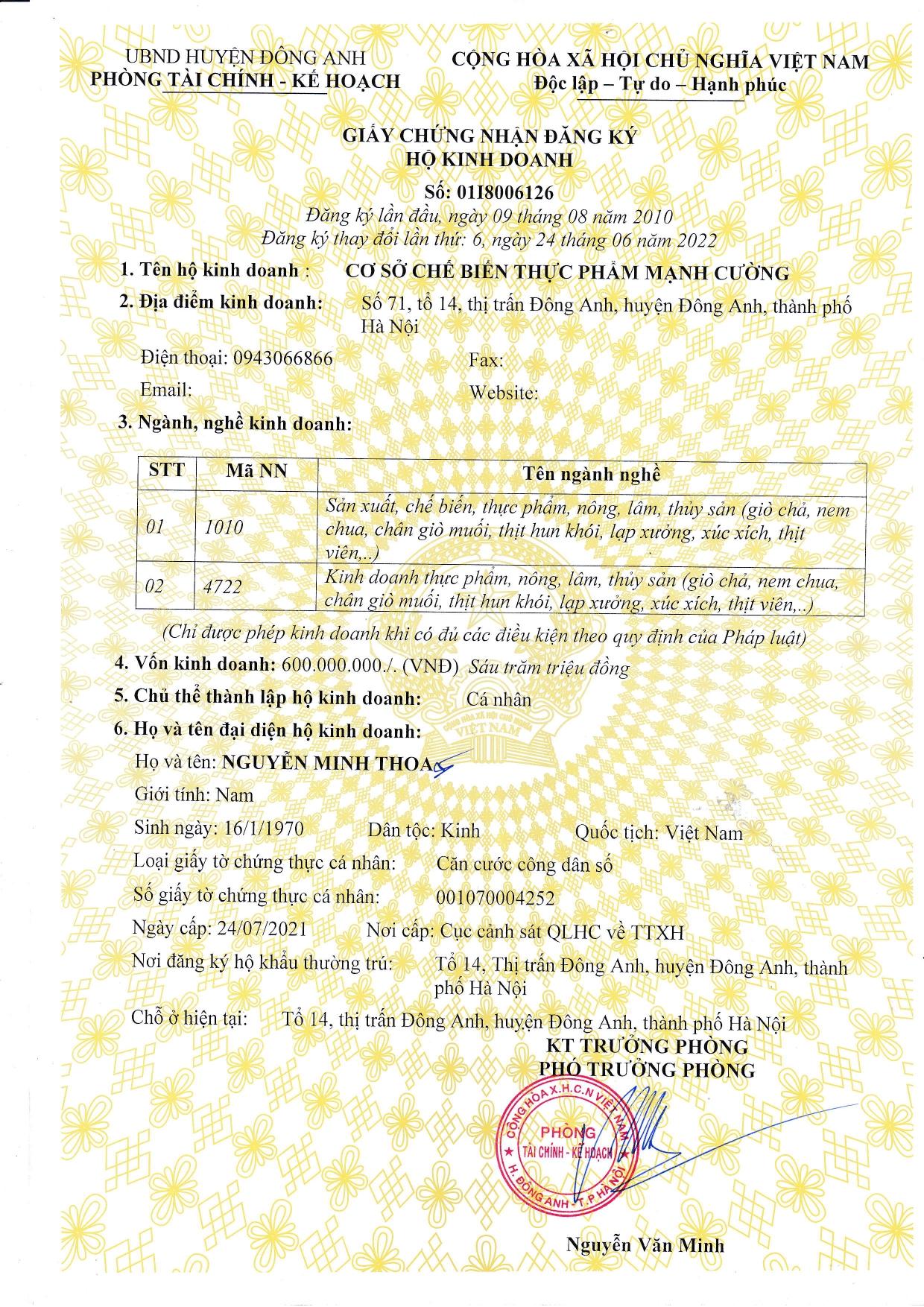 Giấy ĐKKD mới 2022
