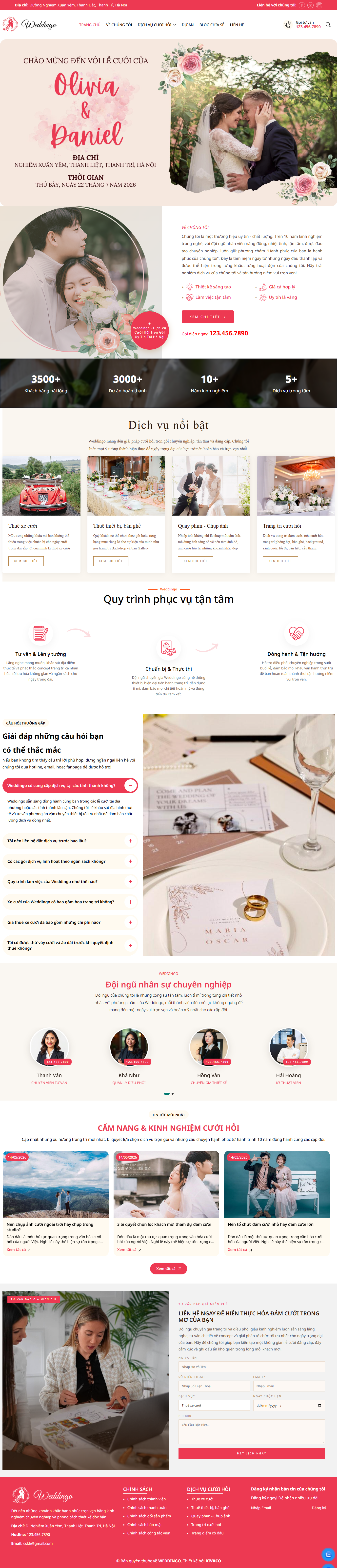 Website Dịch vụ cưới hỏi - BVC 41