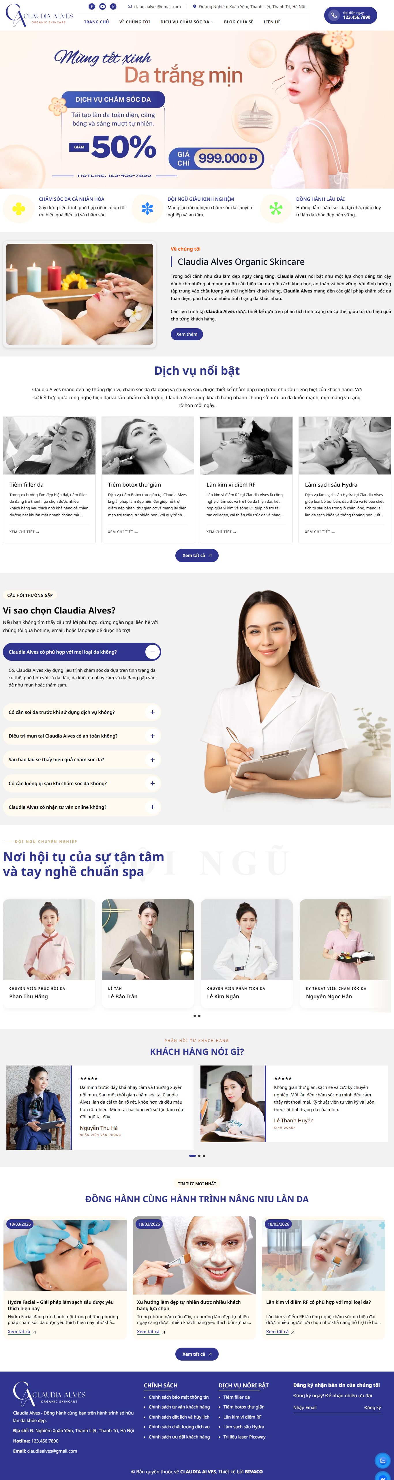 Website Thẩm mỹ spa - BVC 69
