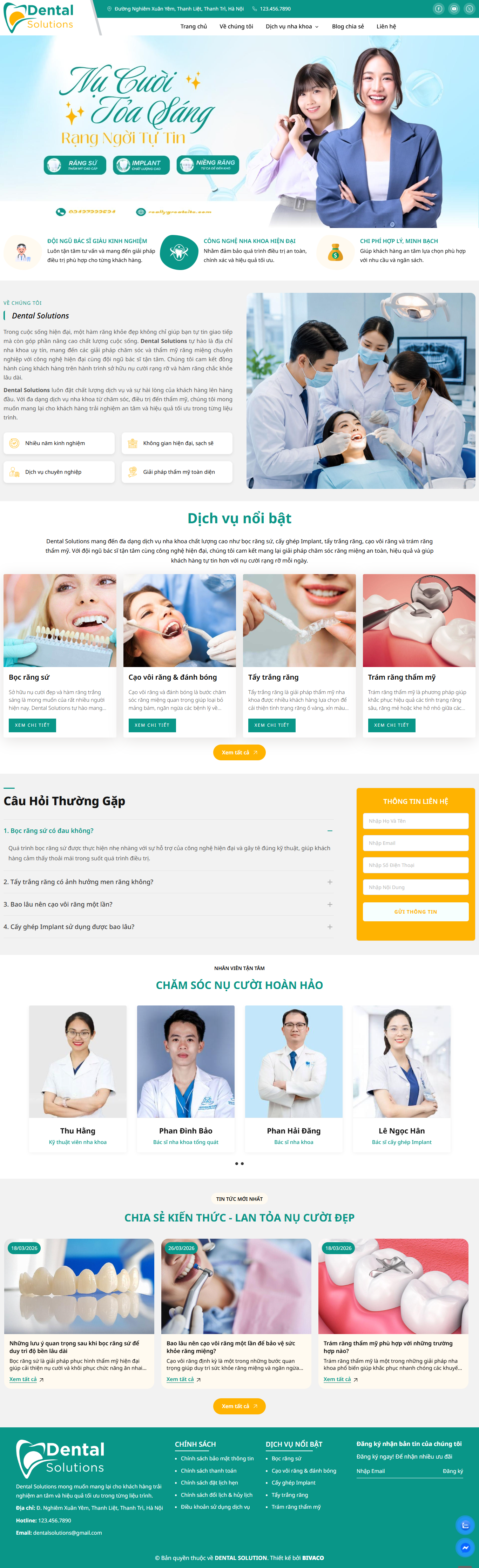 Website Nha khoa - BVC 68