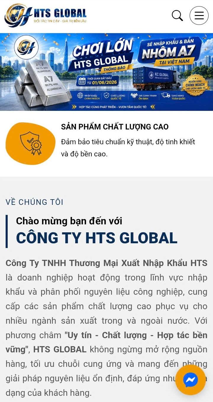 Website Xuất nhập khẩu - BVC 72