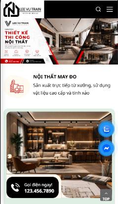 Website Thi công nội thất - BVC 02