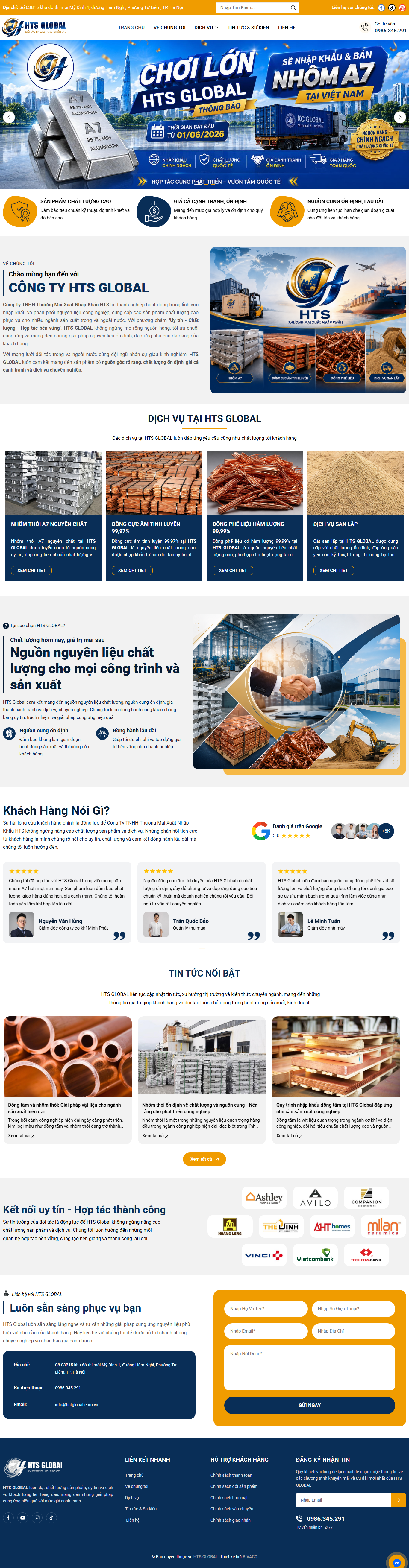 Website Xuất nhập khẩu - BVC 72