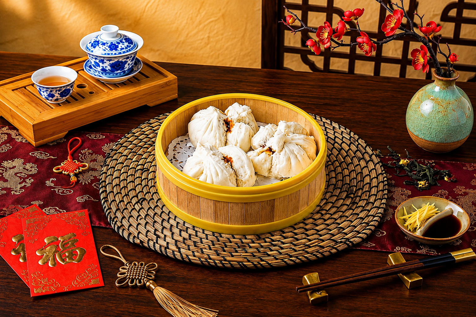 Lồng Bánh Bao Nhân Xá Xíu 3 Cái