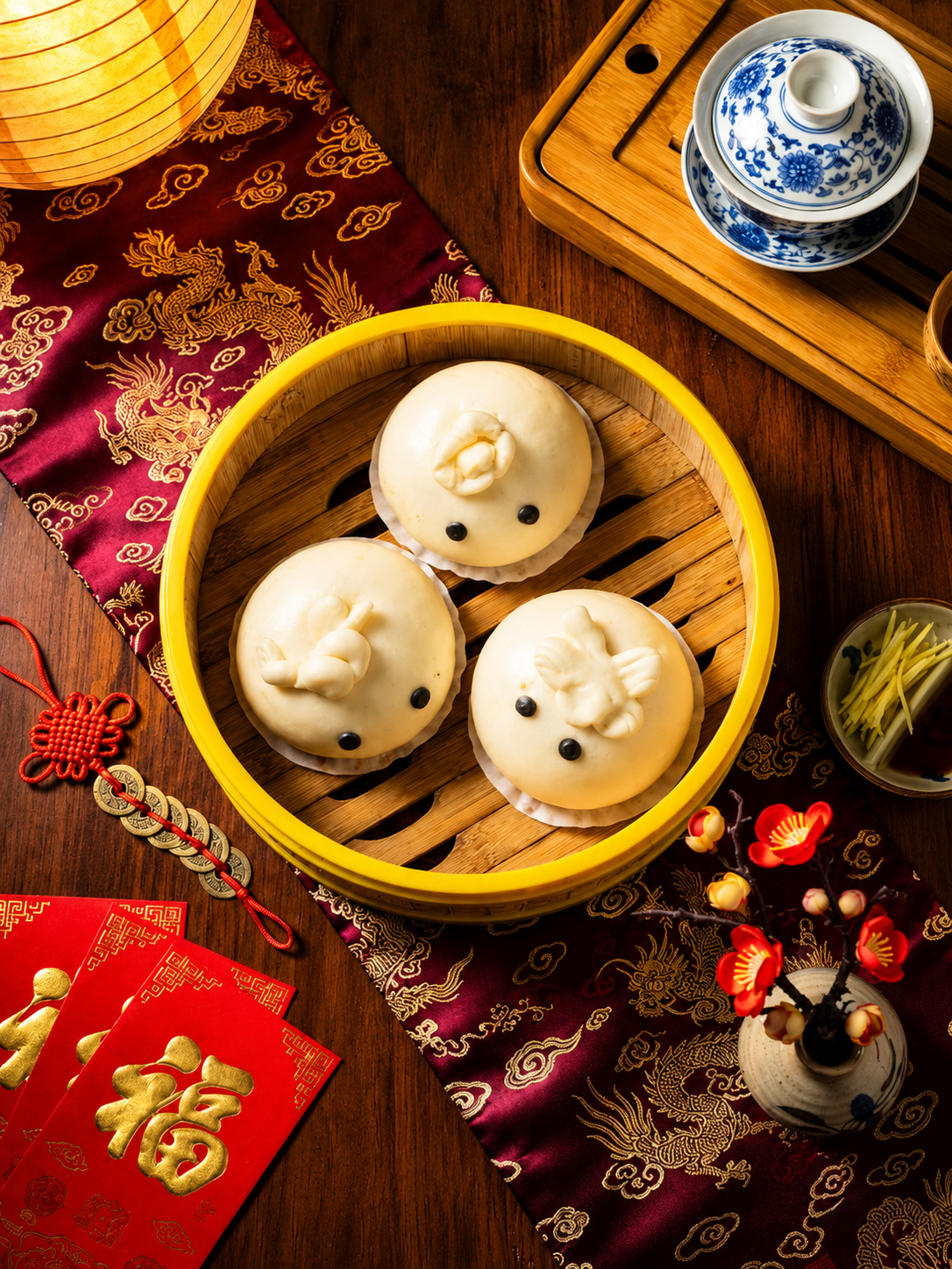 Lồng Bánh Bao Kim Sa Trứng Chảy 3 Cái