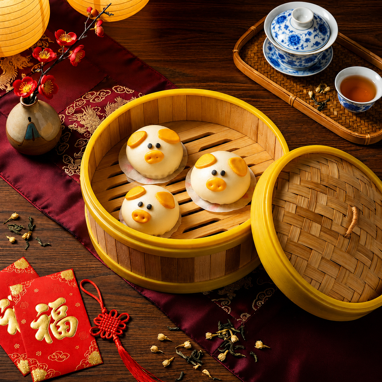 Lồng Bánh Bao Nhân Xúc Xích Pho Mai