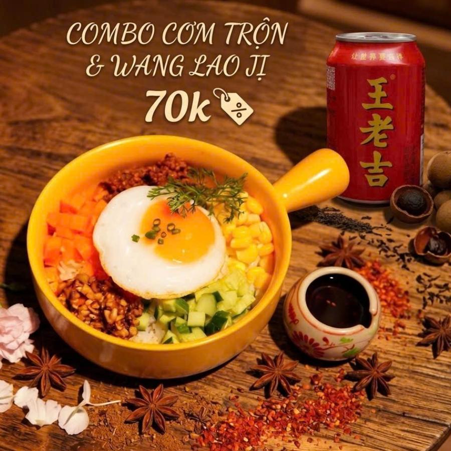 Combo cơm trộn & Trà Wang Lao Ji