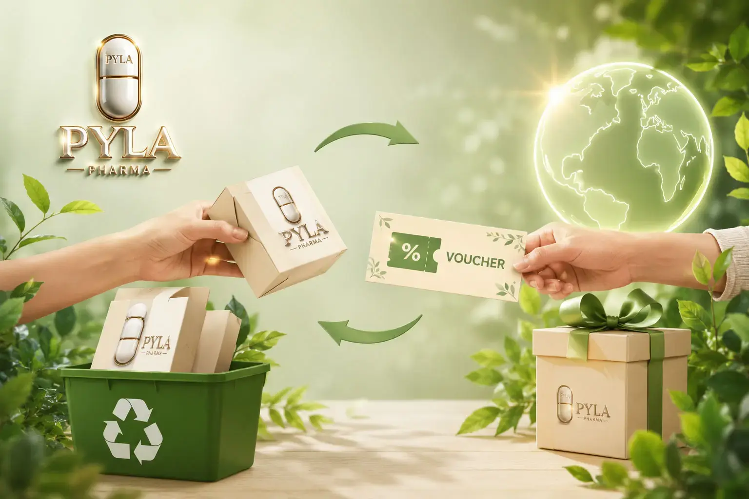 Chung tay sống xanh: Đổi vỏ hộp cũ - Nhận ngay voucher giảm giá từ Pyla Pharma