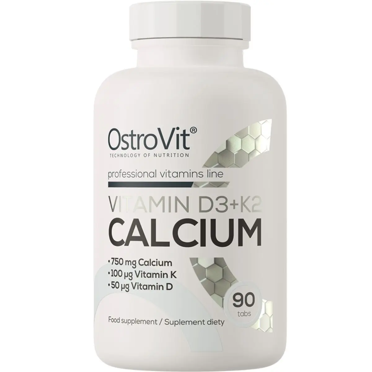Canxi D3+K2 OstroVit (90 Viên)
