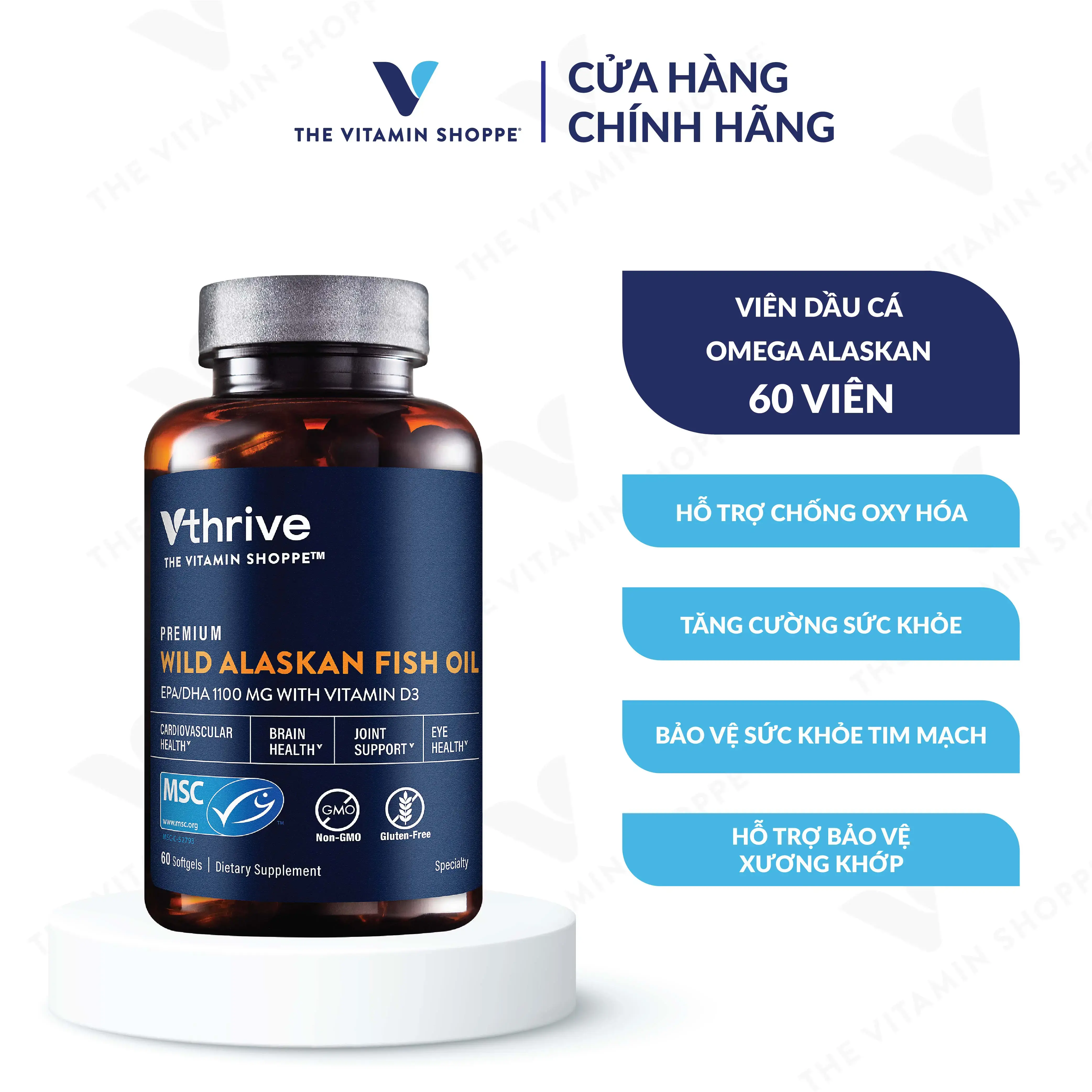 Viên Dầu Cá Omega Alaskan  - Nhập Khẩu Mỹ