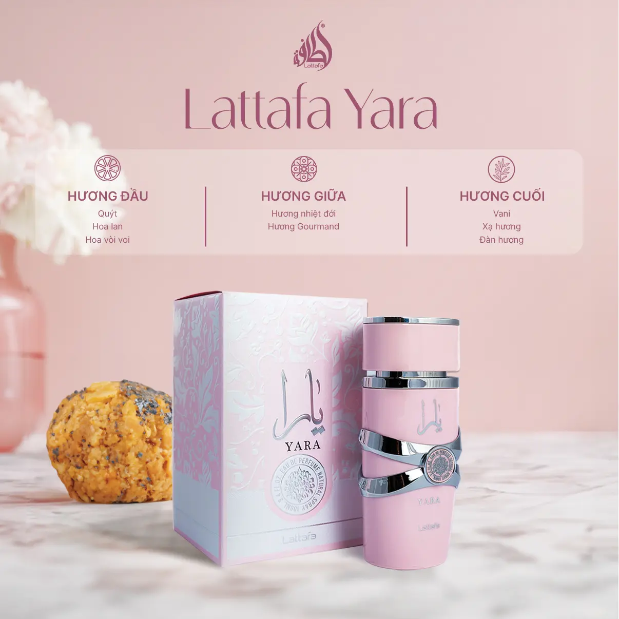 Nước hoa Lattafa Yara - Thơm ngọt, sexy