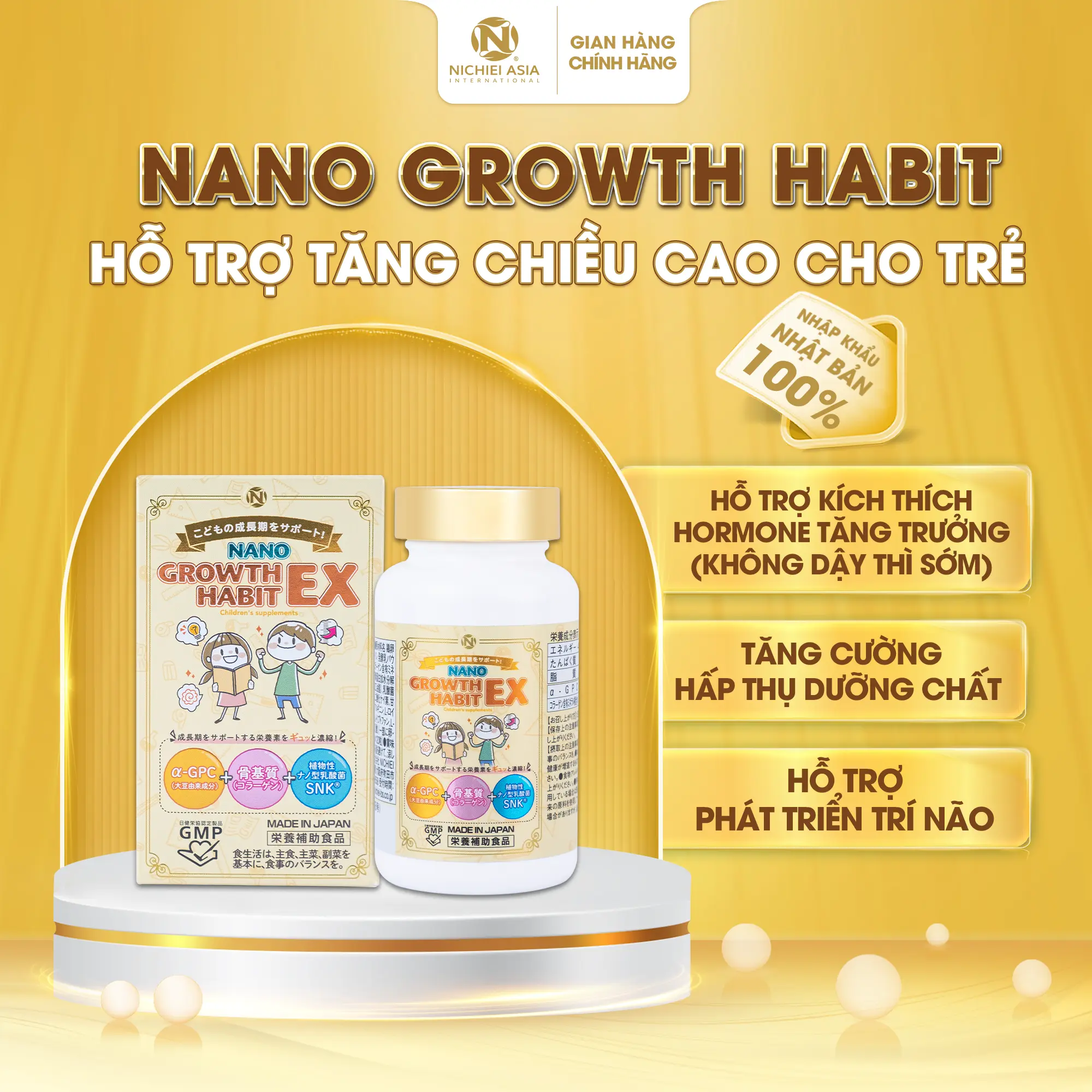 Viên Tăng Chiều Cao Nano Growth Habit Ex - Nhập Khẩu Nhật Bản