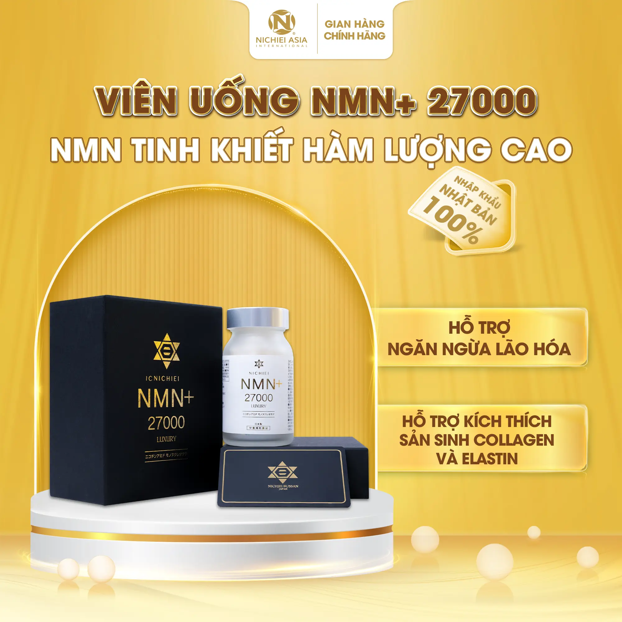 Viên Ngăn Ngừa Lão Hóa NMN+2700 Luxury - Nhập Khẩu Nhật Bản