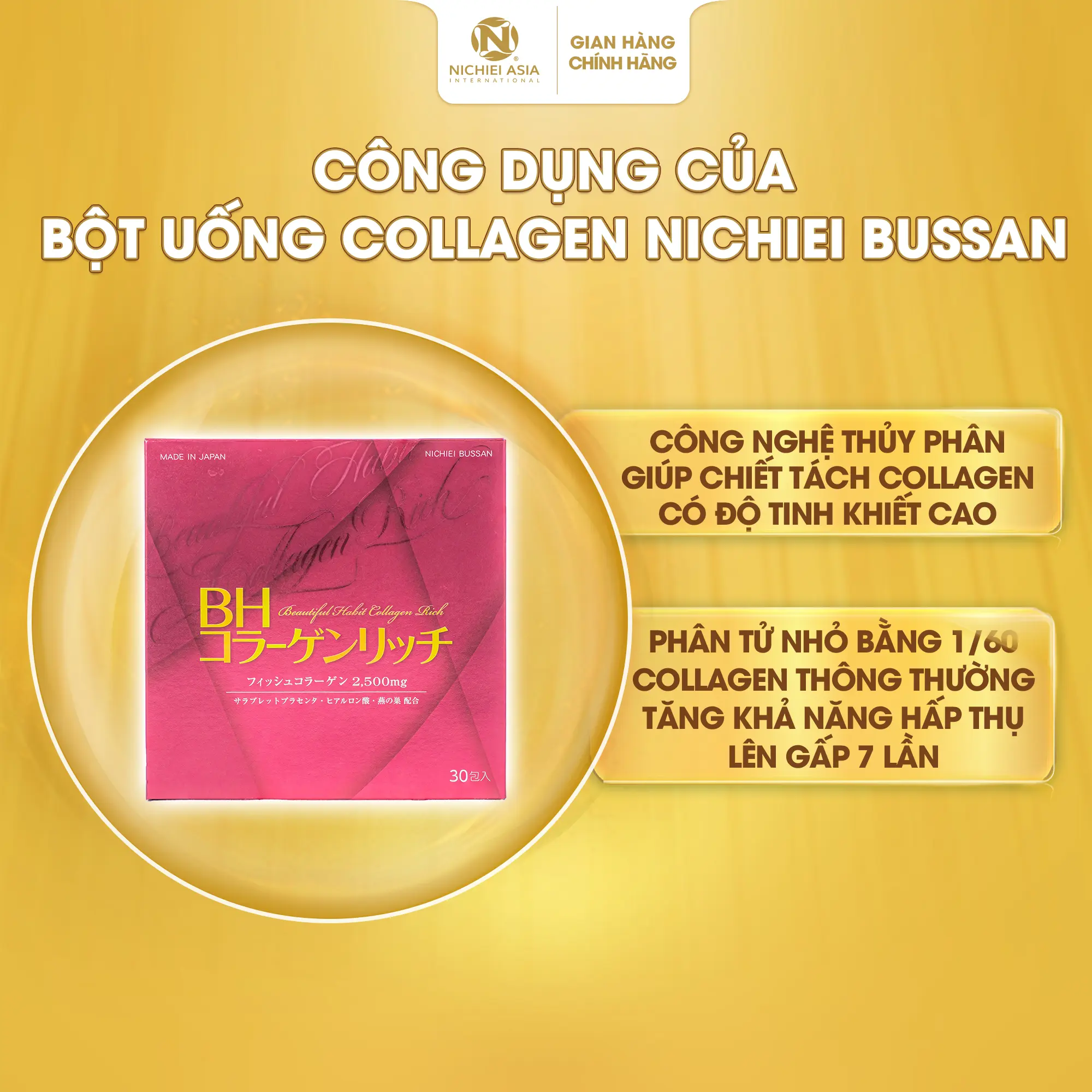 Bột Collagen Đẹp Da BH Collagen - Nhập Khẩu Nhật Bản