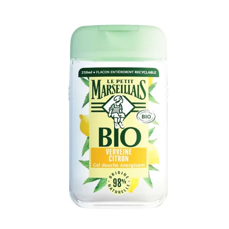 Gel tắm hữu cơ Pháp Le Petit Marseillais cỏ roi ngựa & chanh