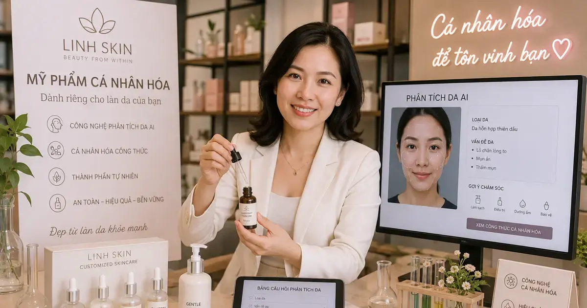 Khởi nghiệp với thương hiệu mỹ phẩm cá nhân hóa: Người phụ nữ 33 tuổi tạo dấu ấn từ công nghệ làm đẹp