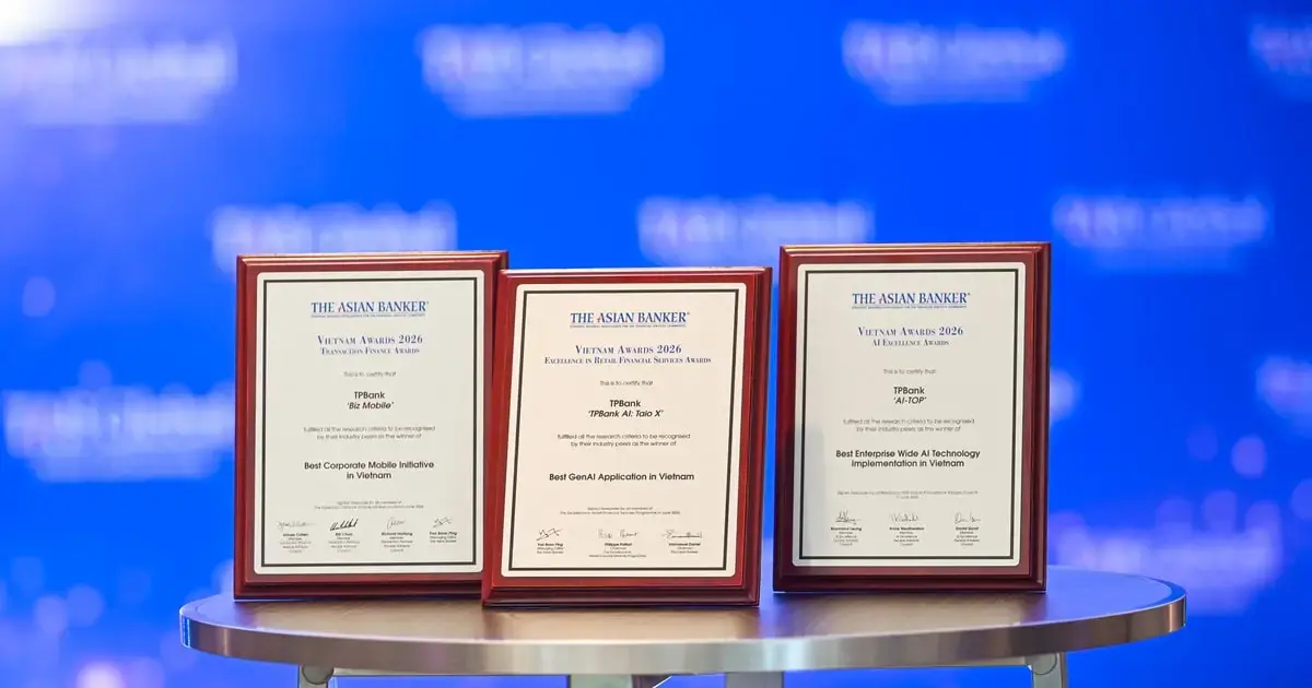 Lập hattrick tại The Asian Banker 2026: Dấu ấn công nghệ của TPBank trong dòng chảy kinh tế số