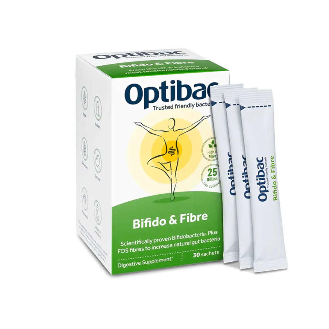 TPBVSK Men vi sinh đường ruột bổ sung chất xơ hòa tan Optibac Bifido & Fibre 30 gói