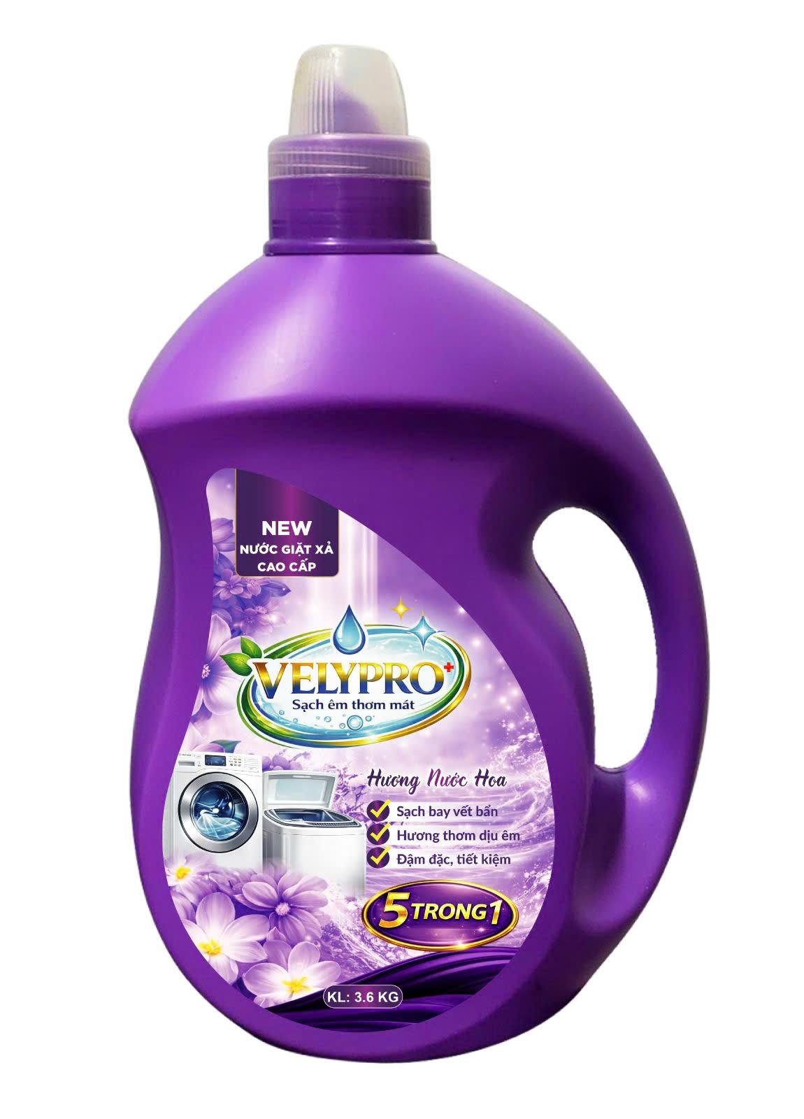 Nước giặt xả  Velypro - hương nước hoa 3.6kg - tăng lưu hương